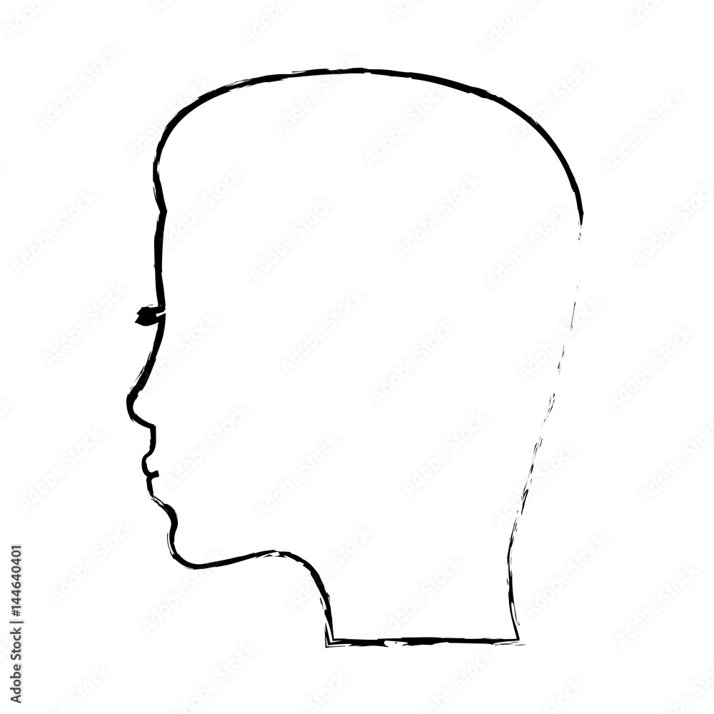face woman mother character sketch vector illustration eps 10