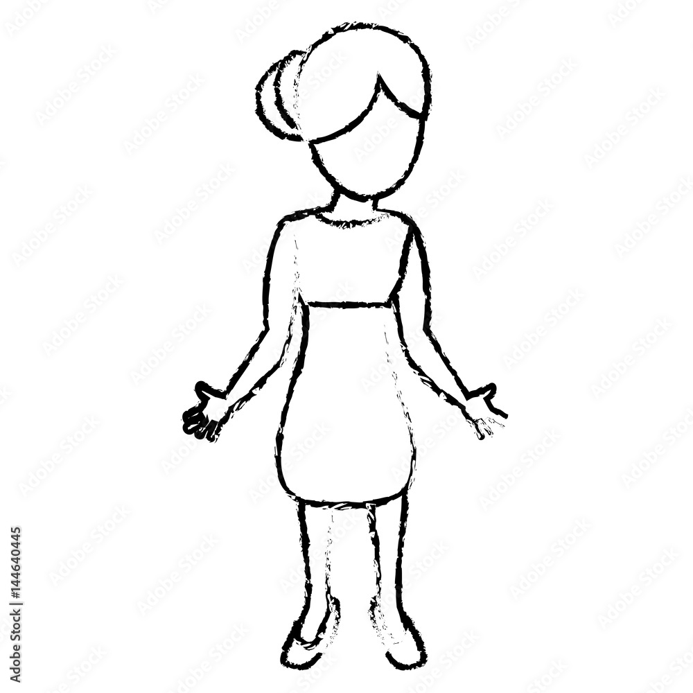 sketch woman mother character vector illustration eps 10 sketch woman mother character vector illustration eps 10