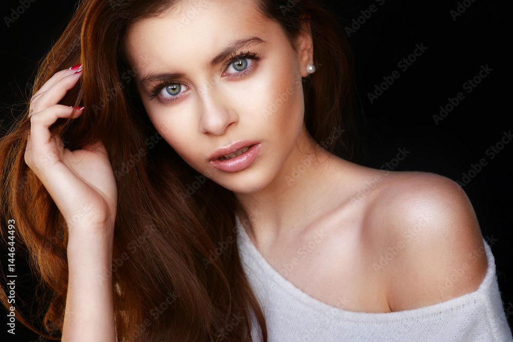 Beautiful young female brunette Beautiful young female brunette