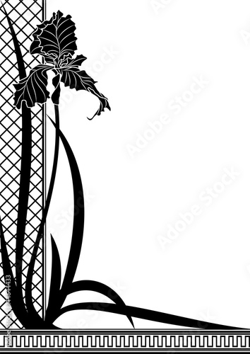 vector border with iris