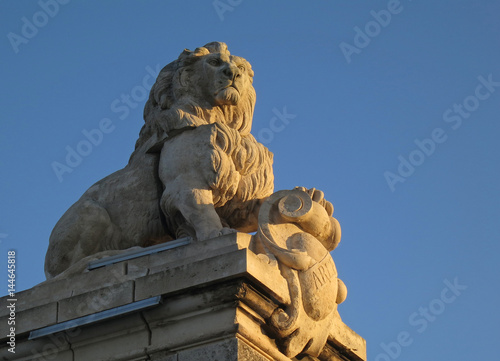 Lion on the river gate in the town of Arles