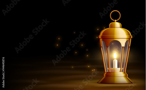 ramadan kareem background, lantern, holiday, vector illustration