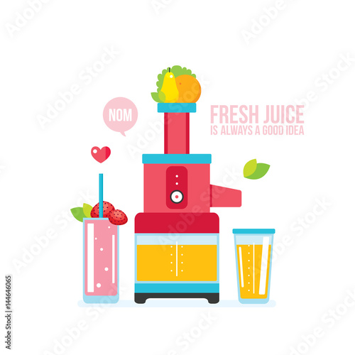 Mixer Juice Fresh fruits and vegetables Kitchen appliance background