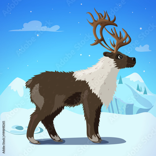 Cartoon Colorful Reindeer Template