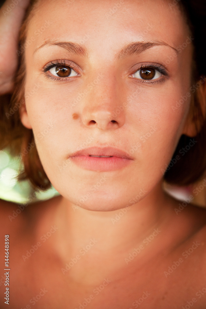 Beautiful girl with brown hair Beautiful girl with brown hair