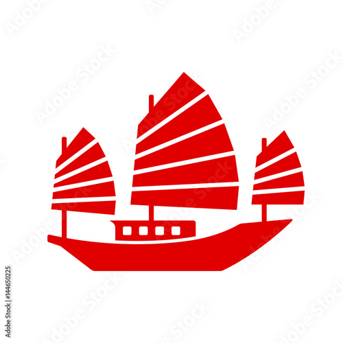 Chinese Junk Boat Icon