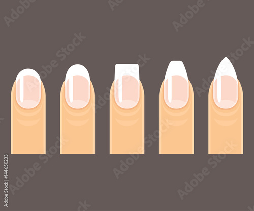 Manicure nail shapes