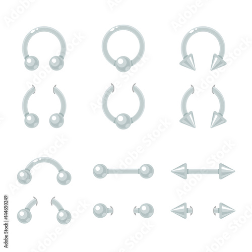Piercing jewelry set