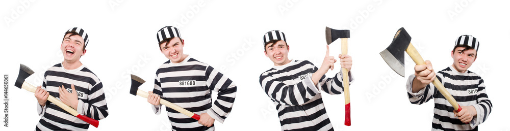 Funny prison inmate in concept Funny prison inmate in concept