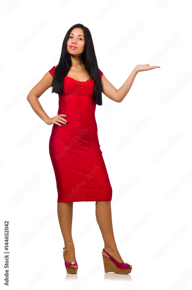 Nice woman model isolated on the white background Nice woman model isolated on the white background