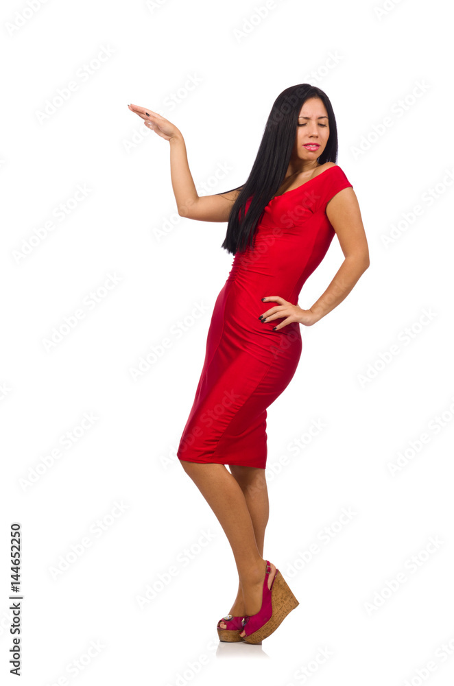 Nice woman model isolated on the white background Nice woman model isolated on the white background
