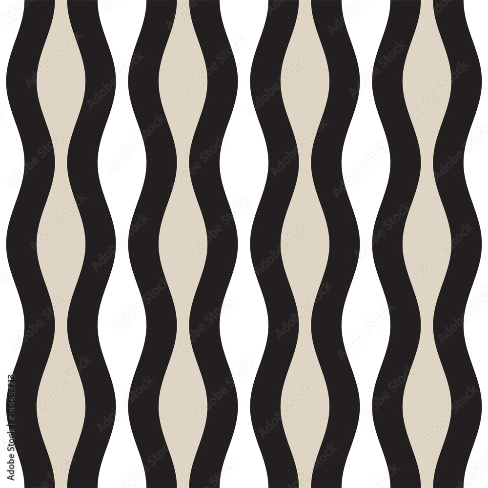Vector Seamless Geometric Pattern. Monochrome Wavy Lines. Elegant Ripple Stripes Vector Seamless Geometric Pattern. Monochrome Wavy Lines. Elegant Ripple Stripes