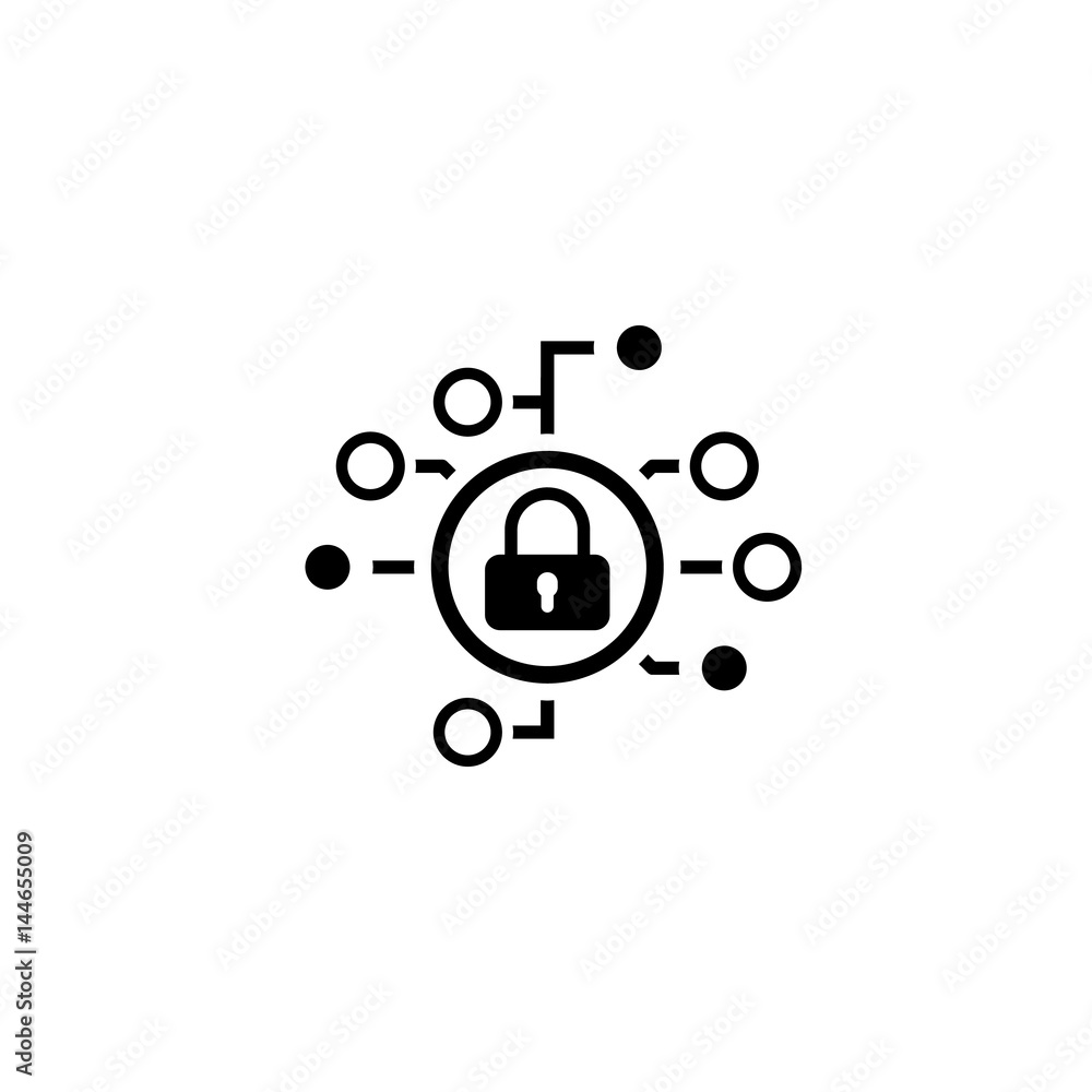 Cyber Security Icon. Flat Design. Cyber Security Icon. Flat Design.