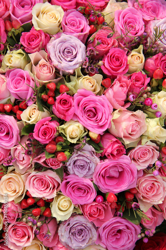 Bridal flower arrangement in pink