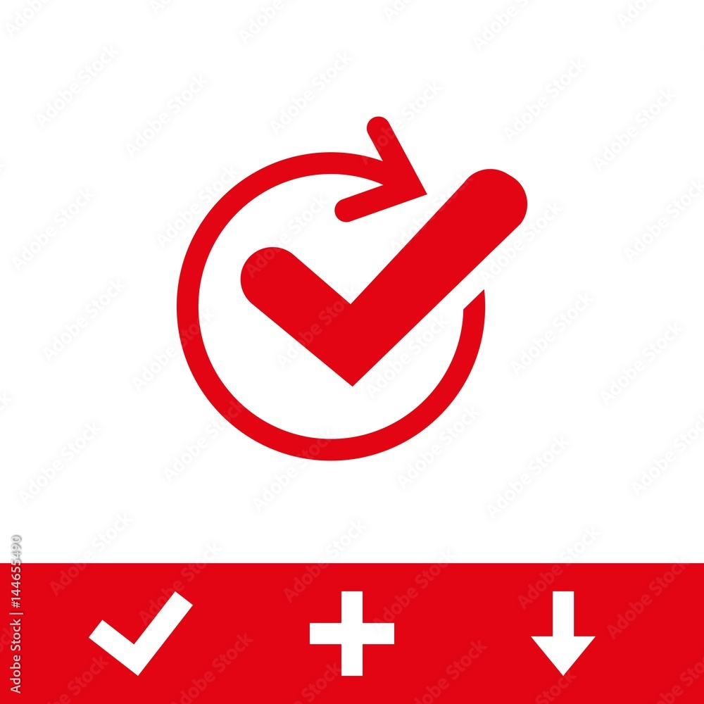 Confirm icons; vector illustration. Flat design style Confirm icons; vector illustration. Flat design style