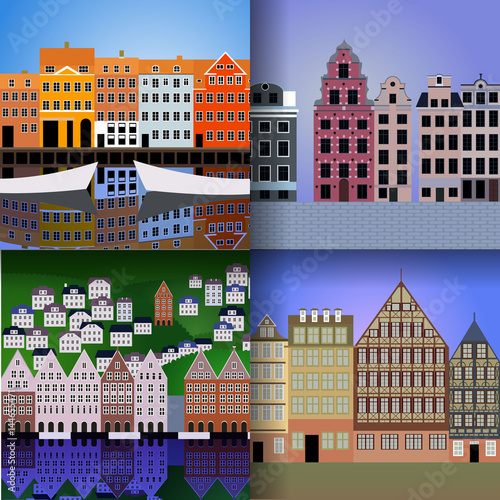 Photography Set of European cities