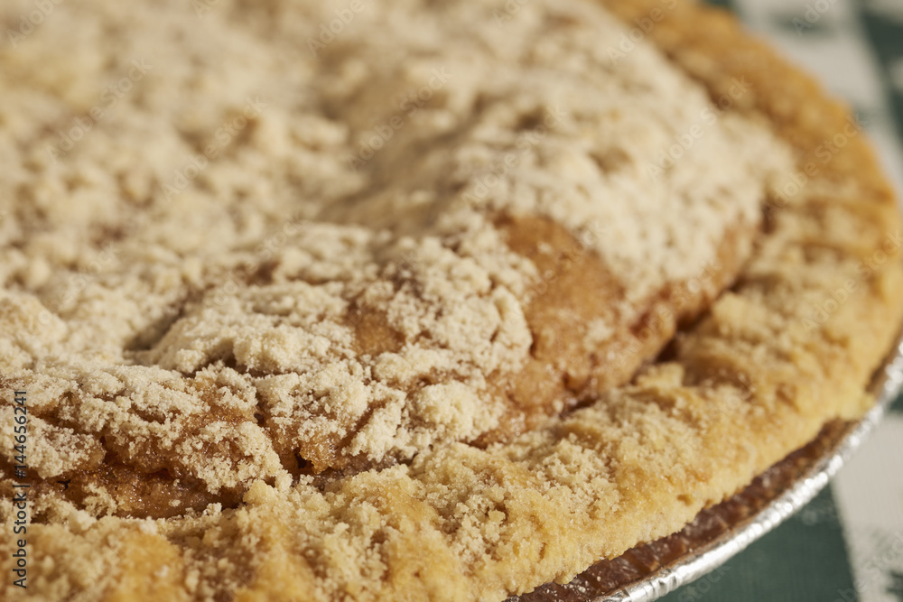 a classic whole shoofly pie from Lancaster County, Pennsylvania, USA