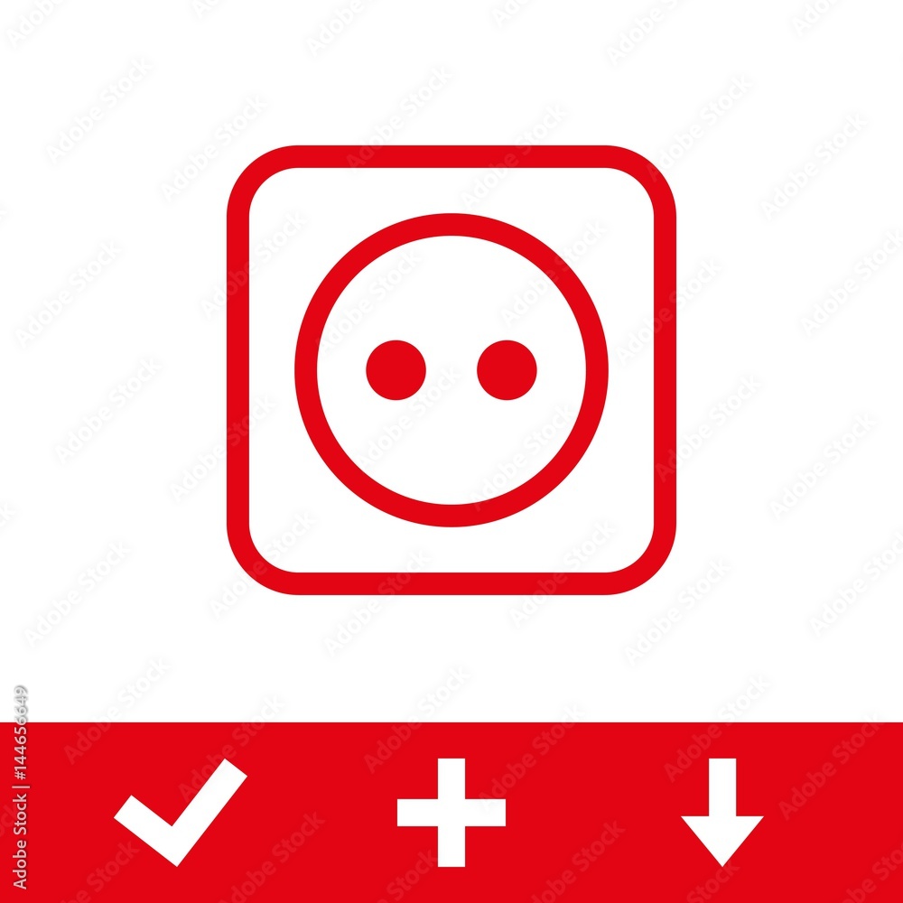 Euro socket icon stock vector illustration flat design Euro socket icon stock vector illustration flat design