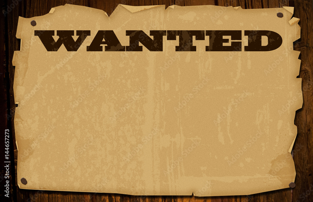 grungy old west wanted poster Stock Photo | Adobe Stock