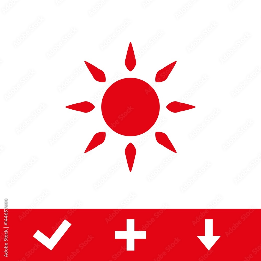 sun icon stock vector illustration flat design sun icon stock vector illustration flat design