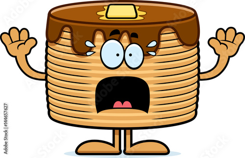 Scared Cartoon Pancakes