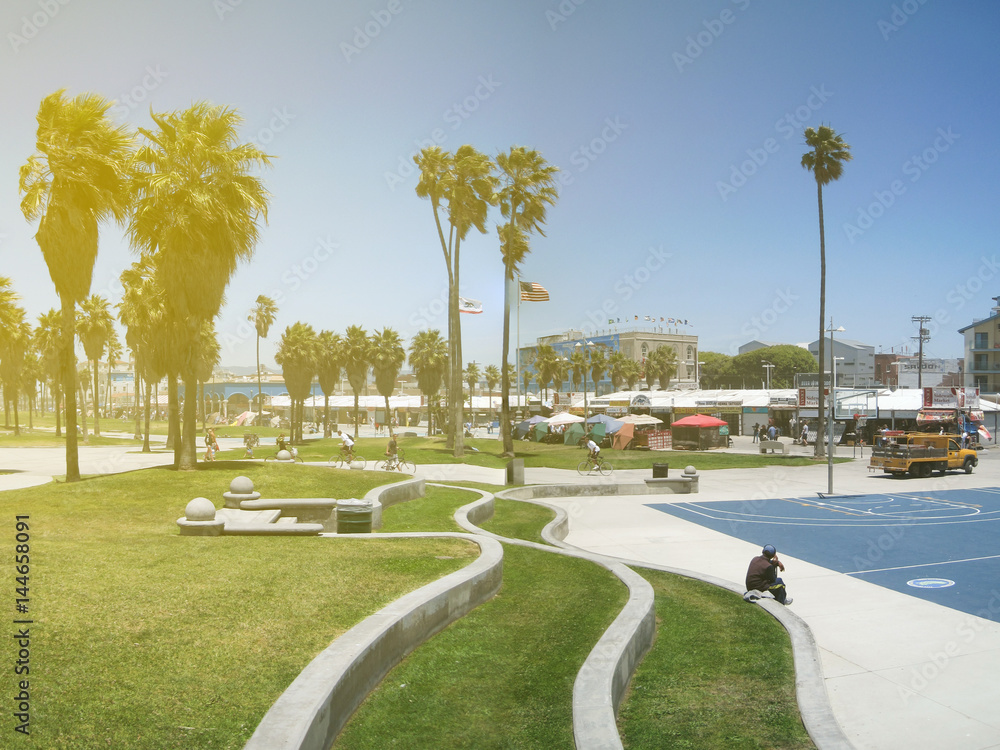 venice beach panorama venice beach panorama
