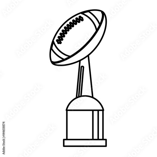 award cup american football sport outline vector illustration eps 10