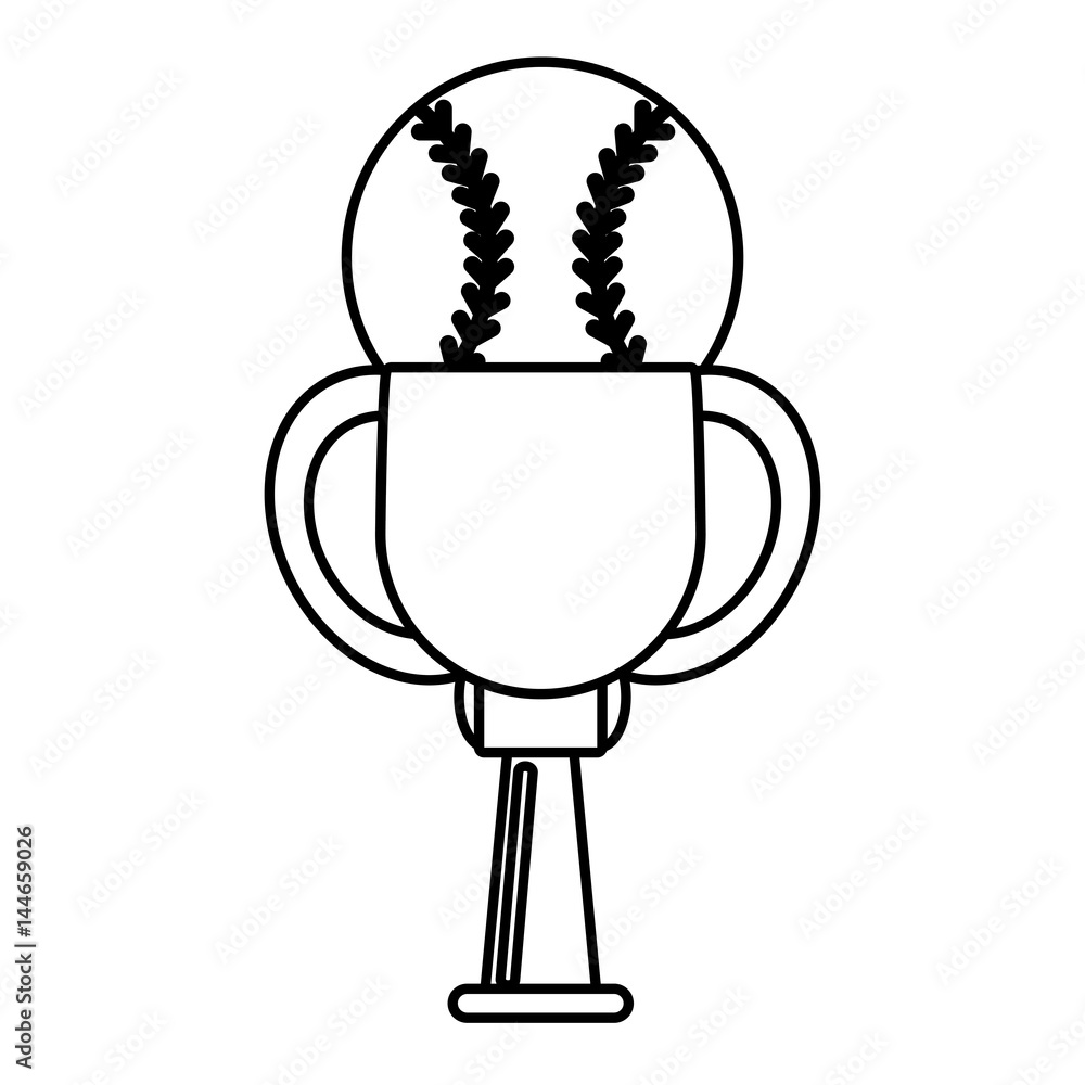 trophy ball baseball winner outline vector illustration eps 10 trophy ball baseball winner outline vector illustration eps 10