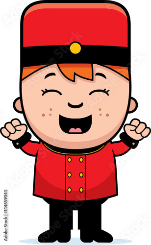 Cartoon Bellhop Celebrate