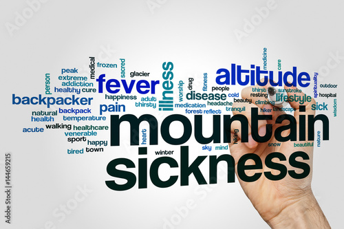 Mountain sickness word cloud