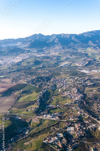 Aerial view of villages near Malaga, Spain © Matyas Rehak