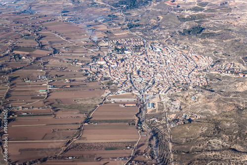 Aerial view of Morata de Tajuna town, Spain photo