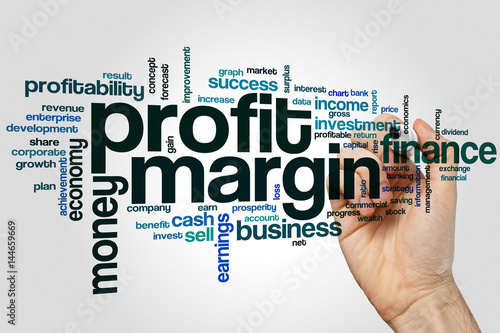 Profit margin word cloud