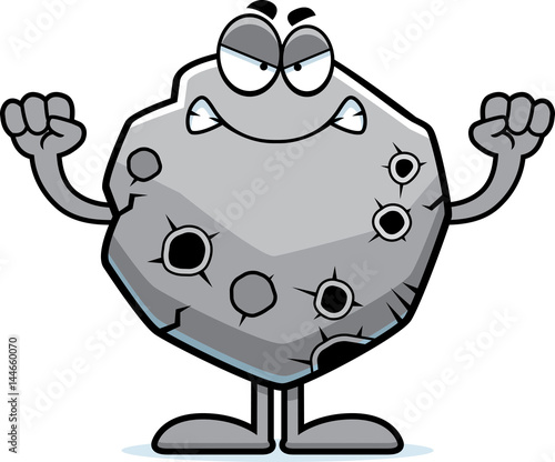 Angry Cartoon Asteroid