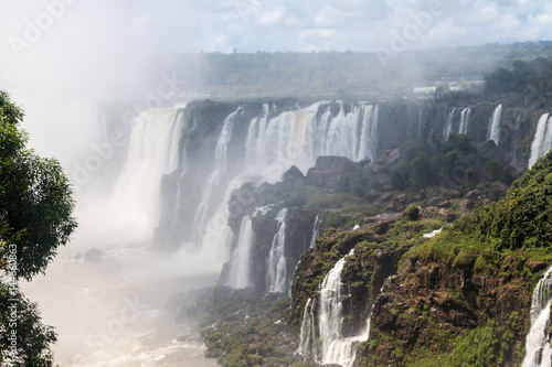 Iguacu  Iguazu  falls on a border of Brazil and Argentina