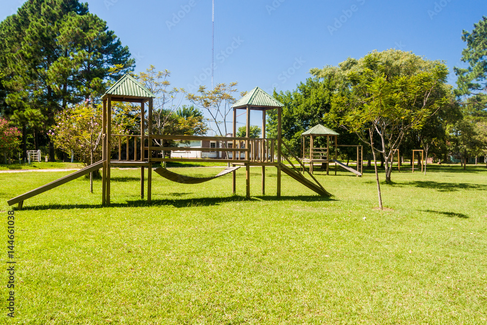 Children playground in Colonia Pellegrini in Esteros del Ibera, Argentina