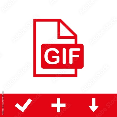 gif icon stock vector illustration flat design
