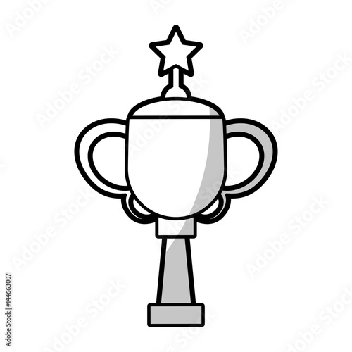 winner cup star trophy - shadow vector illustration eps 10