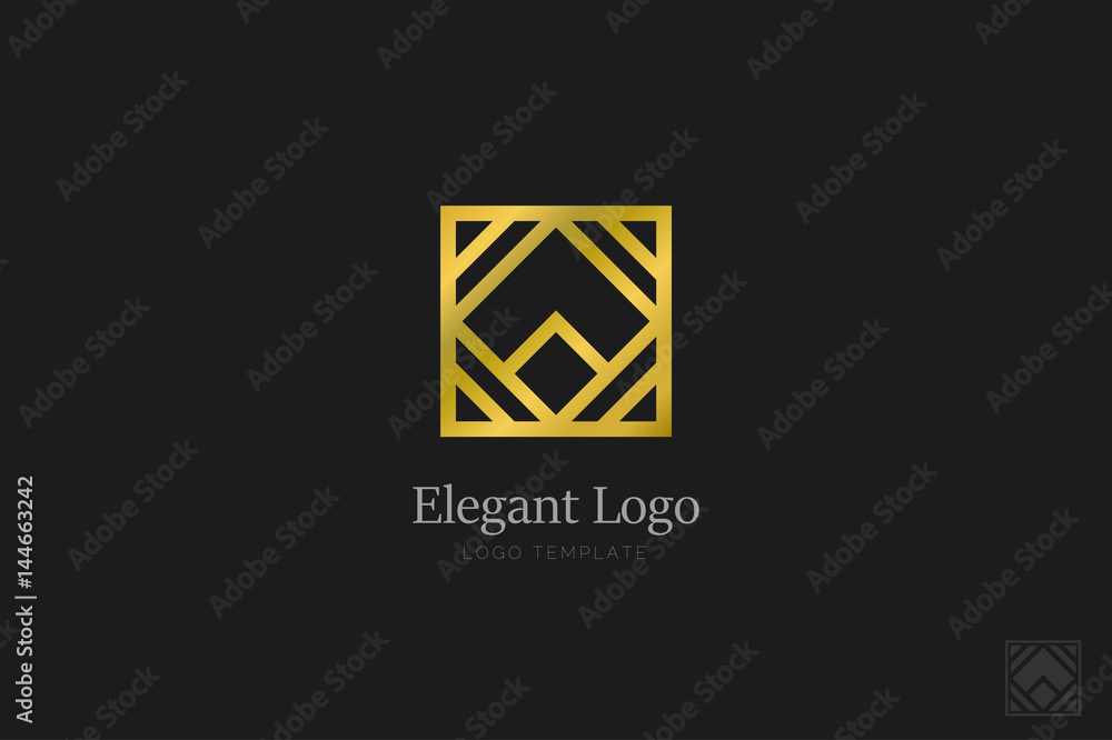 Minimalistic Elegant Logo. Luxury emblem template Minimalistic Elegant Logo. Luxury emblem template