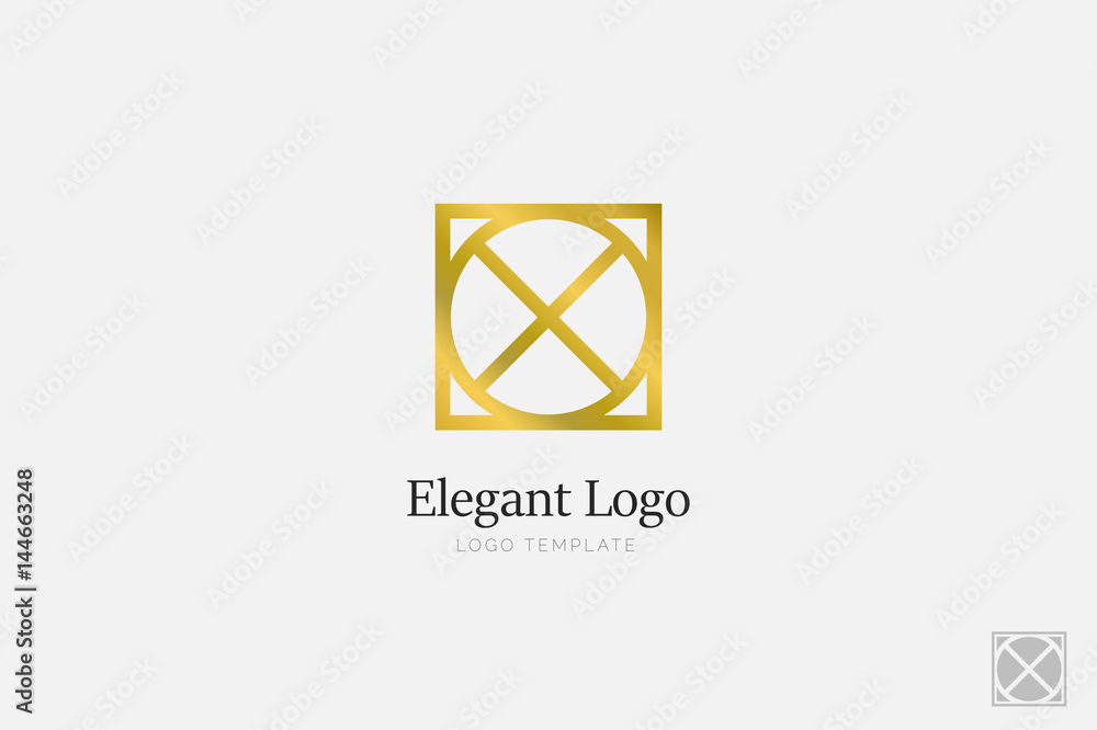 Minimalistic Elegant Logo. Luxury emblem template Minimalistic Elegant Logo. Luxury emblem template