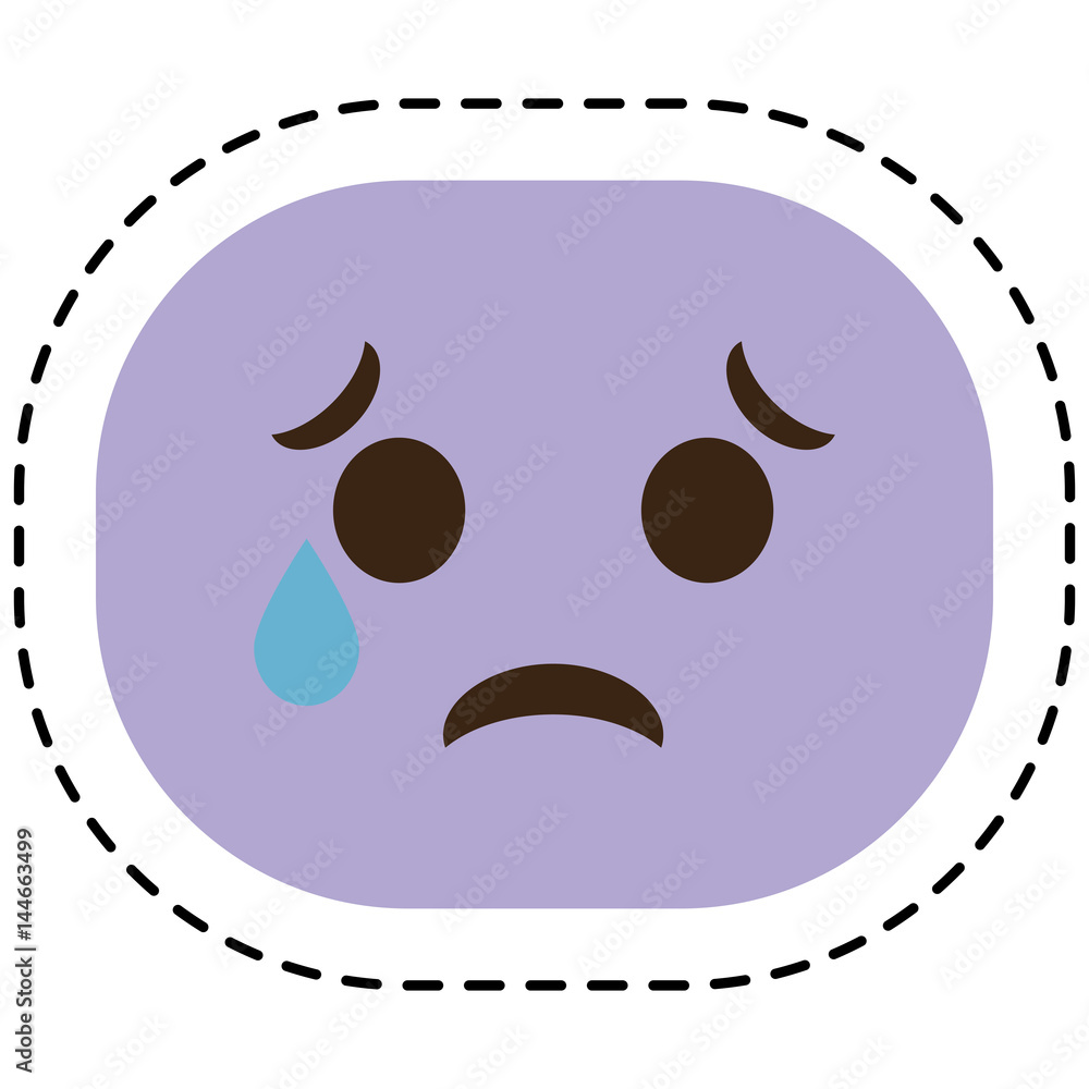 sad cartoon face icon over white background. colorful design. vector illustration sad cartoon face icon over white background. colorful design. vector illustration