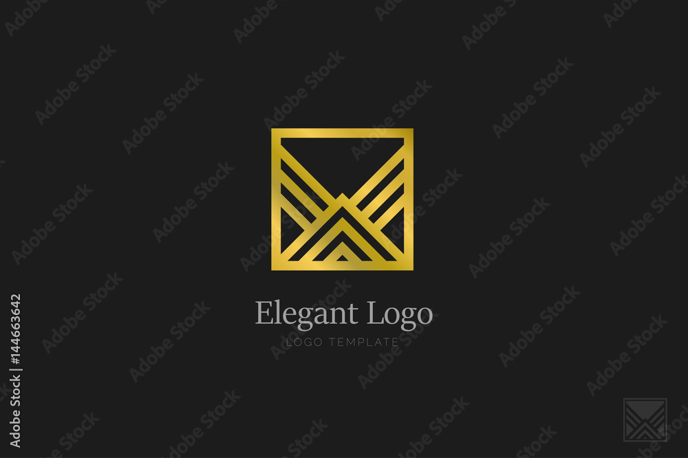 Minimalistic Elegant Logo. Luxury emblem template Minimalistic Elegant Logo. Luxury emblem template