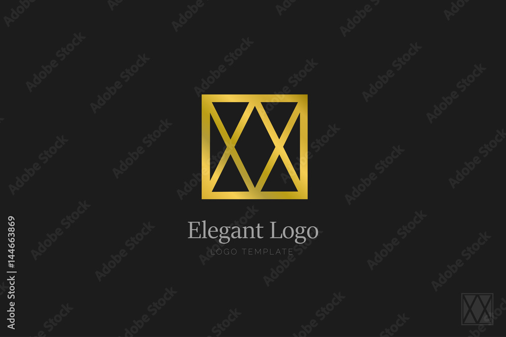 Minimalistic Elegant Logo. Luxury emblem template Minimalistic Elegant Logo. Luxury emblem template