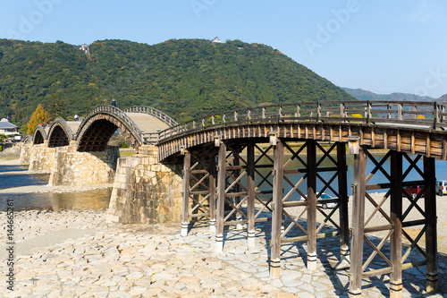 Traditional Kintai Bridge , wooden arch bridge