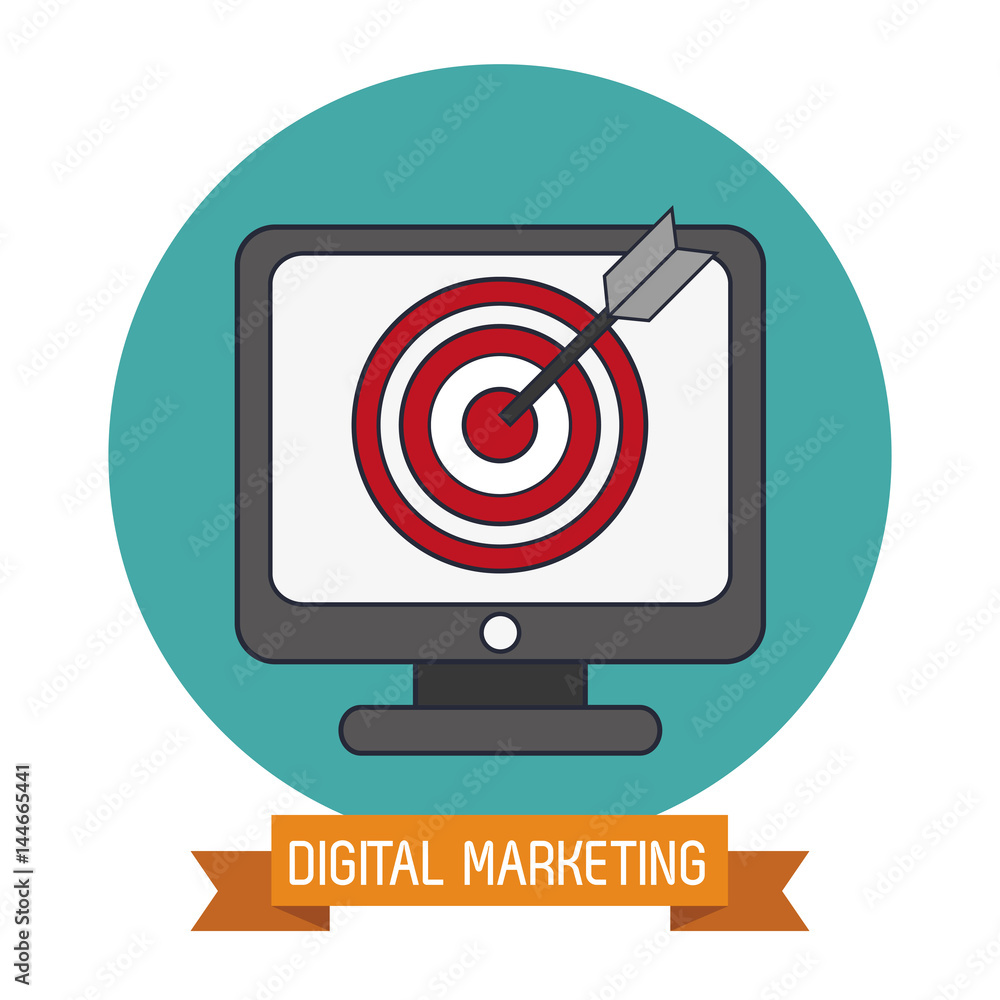 digital marketing online target objetive vector illustration eps 10 digital marketing online target objetive vector illustration eps 10