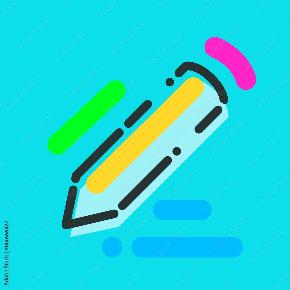Modern style business icon layered vector - pencil Modern style business icon layered vector - pencil