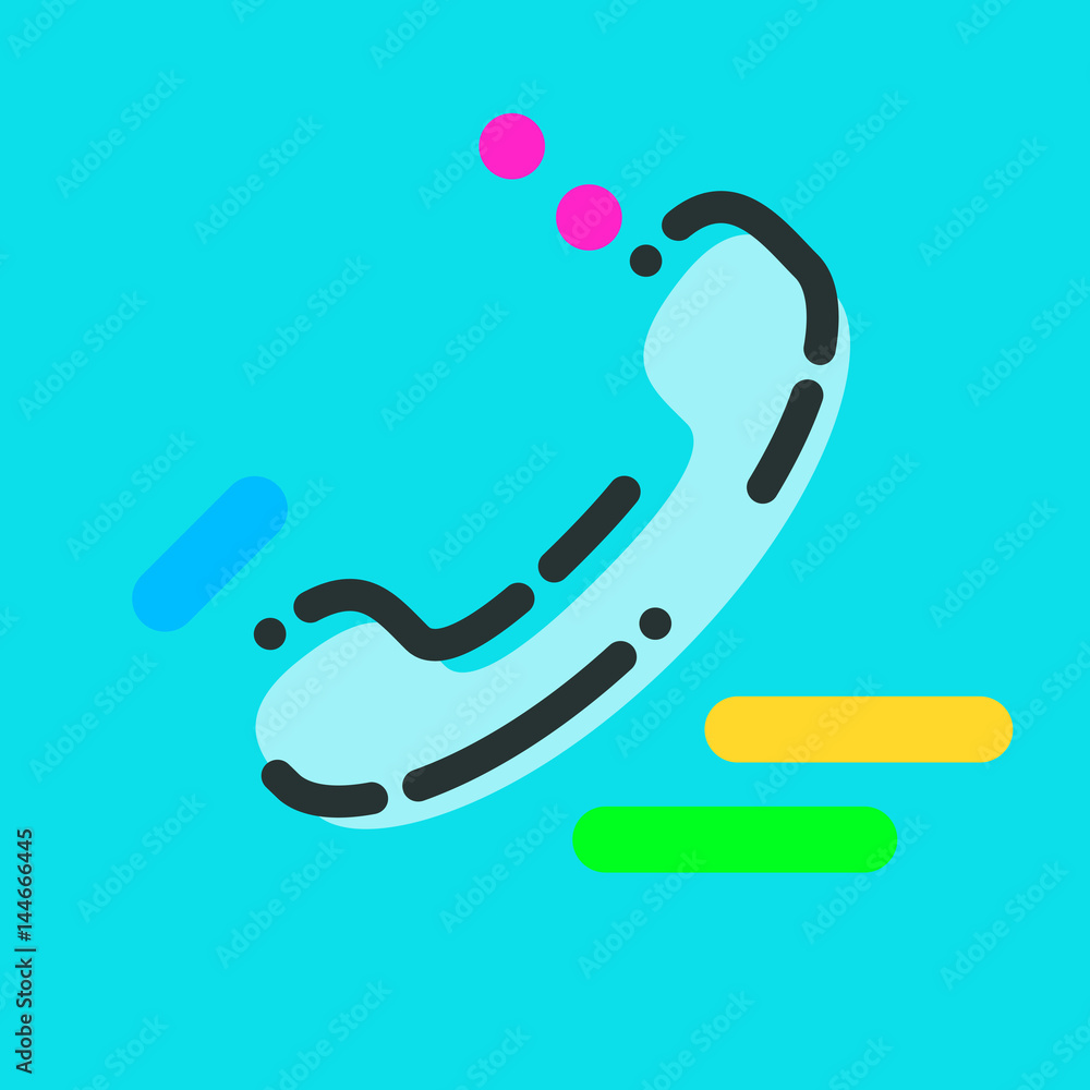 Modern style business icon layered vector - phone receiver Modern style business icon layered vector - phone receiver