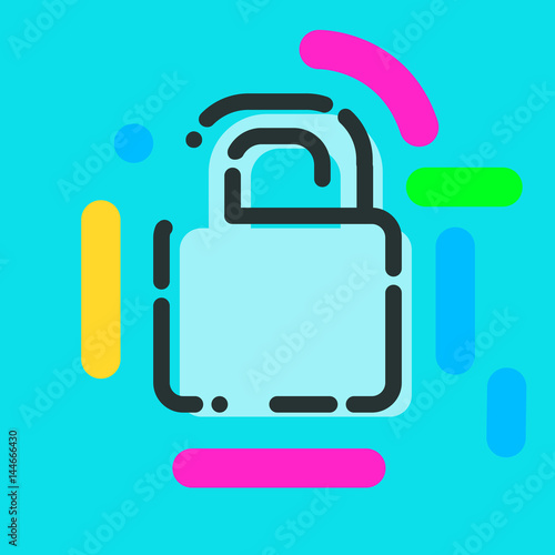 Modern style business icon layered vector - lock