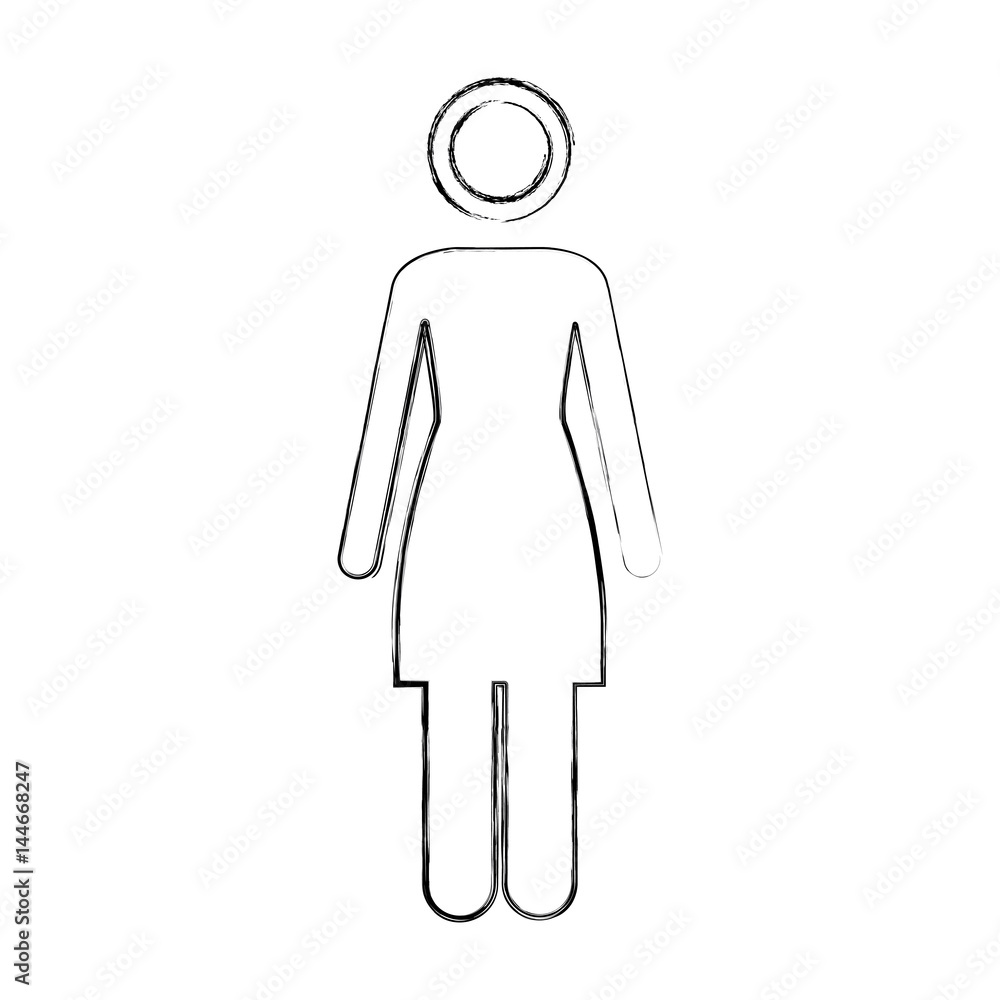 sketch silhouette pictogram of woman icon vector illustration sketch silhouette pictogram of woman icon vector illustration