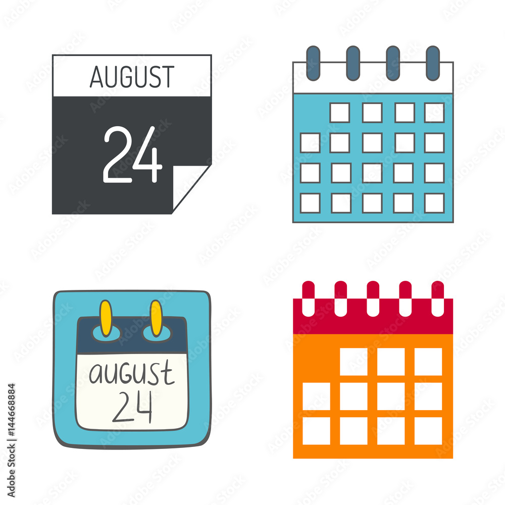 Vector calendar web icons office organizer business graphic paper plan appointment and pictogram reminder element for event meeting or deadline illustration. Vector calendar web icons office organizer business graphic paper plan appointment and pictogram reminder element for event meeting or deadline illustration.